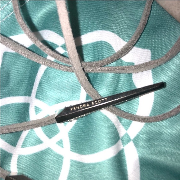 KENRA SCOTT GREY SUEDE LARIAT NECKLACE - Picture 2 of 8